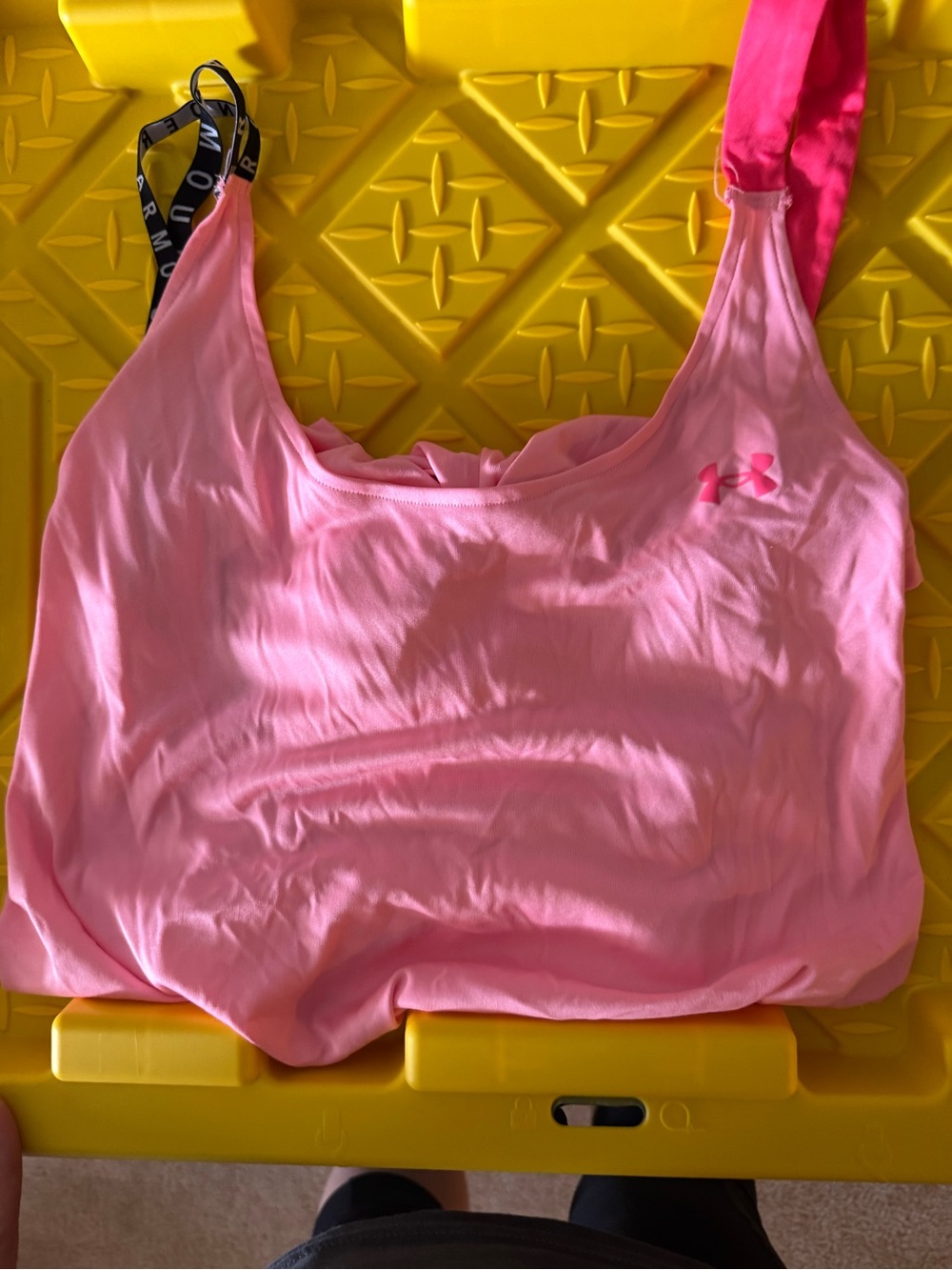 Under Armour Women's Pink Sports Tank with Branded Straps